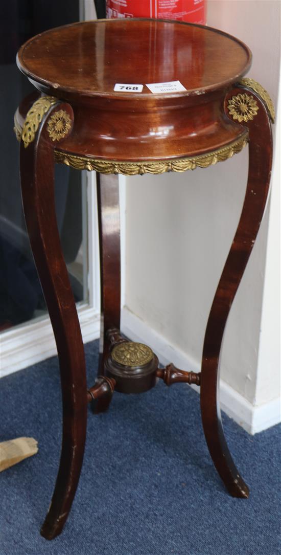 A Louis XV gilt metal mounted jardiniere stand, H.67cm